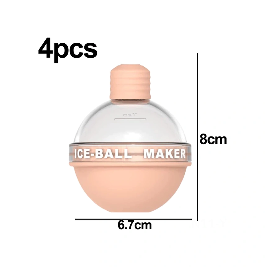 Yuntech01 4 Adet Silikon Buz Topu Formu, 6.35 Cm Büyük Buz Küpü, Gülümsetici Renkli, Kolay Çıkarma, İçeceklerinizi Uzun Süre Soğut, Kokusuz, Gıda Grubu Malzemeyle Diğer