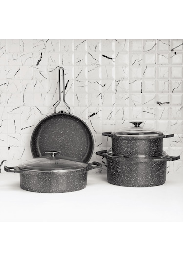 Bernardo 7 Parça Döküm Granit Tencere Seti Mec011