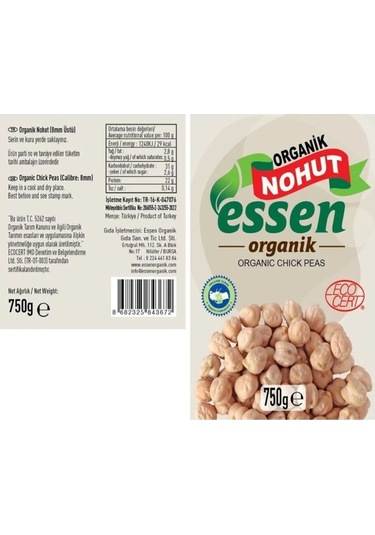 Essen Organik Kuru Nohut 750 G