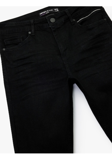 Koton Pamuklu Normal Bel Slim Fit Jean Pantolon - Brad Jean Siyah 6wam40046nd Siyah Koton Pamuklu Normal Bel Slim Fit Jean Pantolon - Brad Jean Siyah 6wam40046nd Siyah