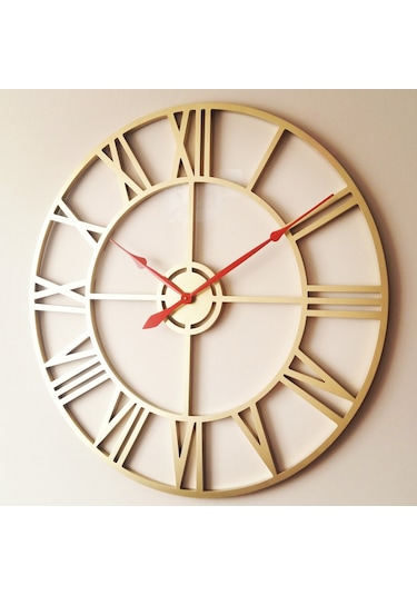 Roma Rakamlı Duvar Saati Ahşap