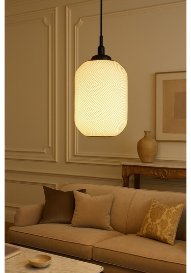 Dekoratif Avize Zikzak Serisi İskandinav Ev Ofis Veranda Mutfak Çap 20 Cm Çok Renkli