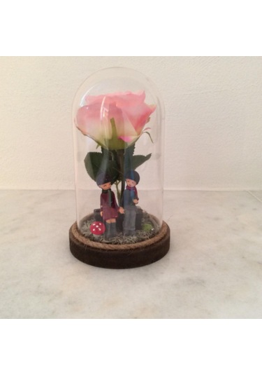 Genç Sevgililer Mika Fanus Teraryum Detaylı Dekoratif Biblo