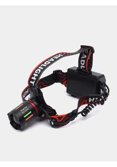 Ps-2910 Şarjlı Profesyonel Zoomlu Kamp Avcı Balıkçı Kafa Lambası Feneri Çok Renkli