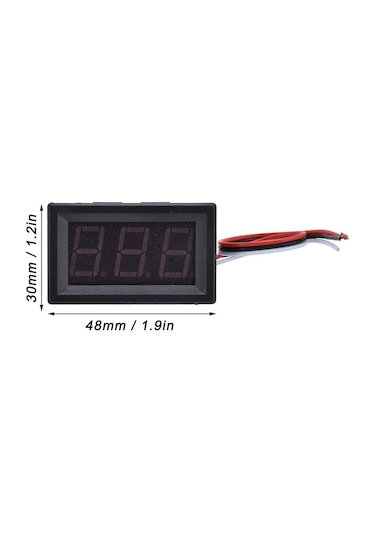 0.56 inch 0-100V DC 3 Kablolu Dijital Panel Kırmızı Voltmetre Düşük Kalite