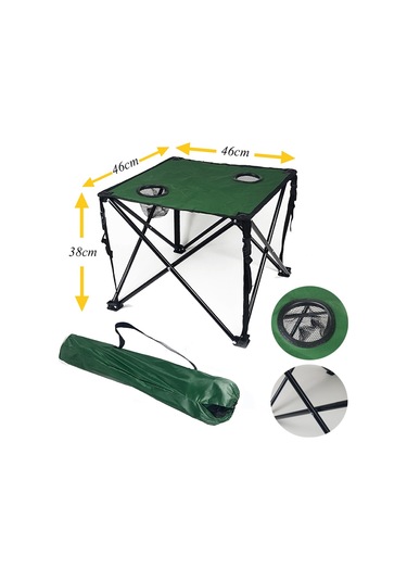 Katlanır Kamp Masası Çantalı Bardak Gözlü Iki Renk Ha041-42 (46468777)
