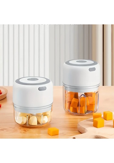 Dashanshop Yeşil 250ml Usb Şarjlı Mini Elektrikli Sarımsak Doğrayıcı Ve Et Kıyma Makinesi Yeşil