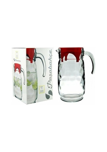 Paşabahçe 43794 Rings Kırmızı Kapaklı Cam Sürahi 1700 CC