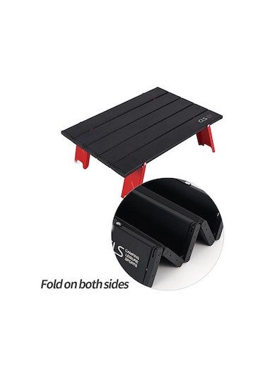 Cls Açık Mini Katlanır Masa Kamp Çadırı Masa Kamp Taşınabilir Sehpa Kırmızı