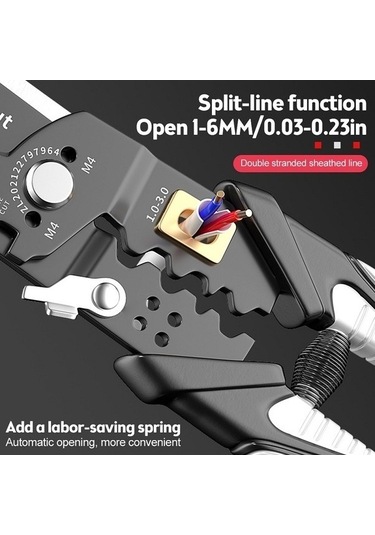 Fastbuy Yüksek Kaliteli 25 Fonksiyonlu Elektrikçi Kablo Sıyırma Makinesi - Siyah, Pratik Alet