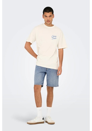 Only & Sons Erkek Onsweft Regular Fit Jean Şort 22032927 Mavi Mavi