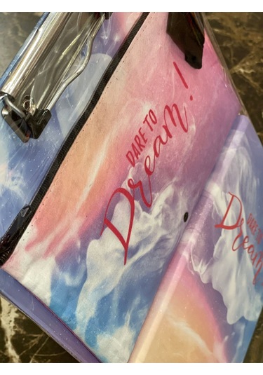 Dare To Dream 3lü Set Pembe Sekreterlik Kalemlik Ve Defter