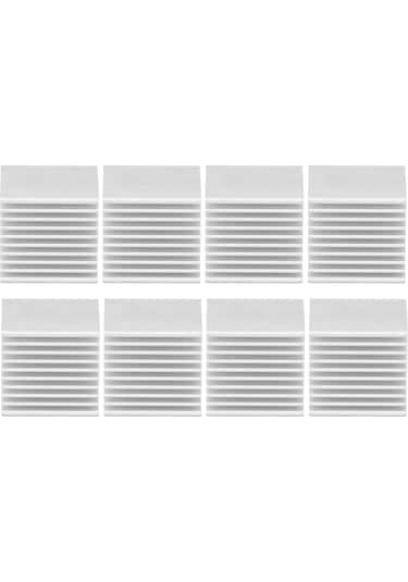 Yaozixa 8 Adet Anodize Alüminyum Soğutucu Kanat Seti - Elektronik Cpu Ve Güç Modülleri İçin Hızlı Isı Dağıtımı, 40x40x30mm, Yapıştırıcı İçerir