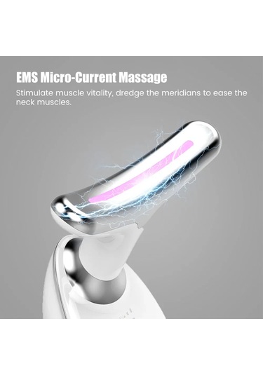Lichen Yüz Boyun Kaldırma Güzellik Cihazı Ems Yüz Masajı Led Beyaz