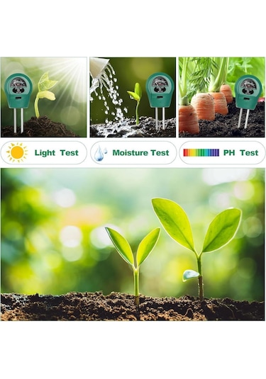 Wellhise 3'ü 1 Arada Nem Işık Toprak Ph Test Cihazı