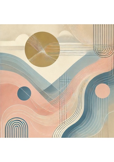 İskandinav Soyut Tablo Set Çerçevesiz 50x50cm Pvc Tablo 4'lü Set 009 Her Bir Tablo 50x50cm Büyüklüğündedir.