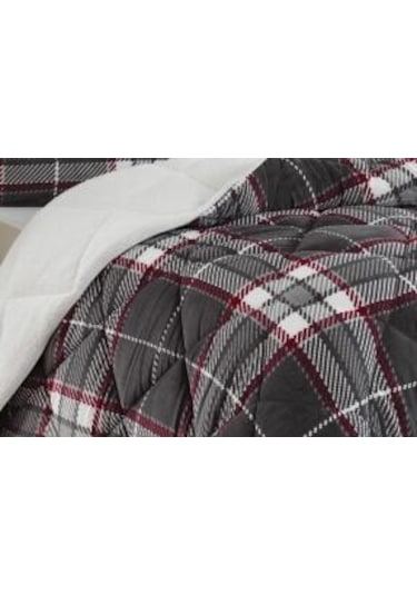 Merinos Comforter 3 Parça Yorgan Seti220x240cm Anna Gri Grı Gri