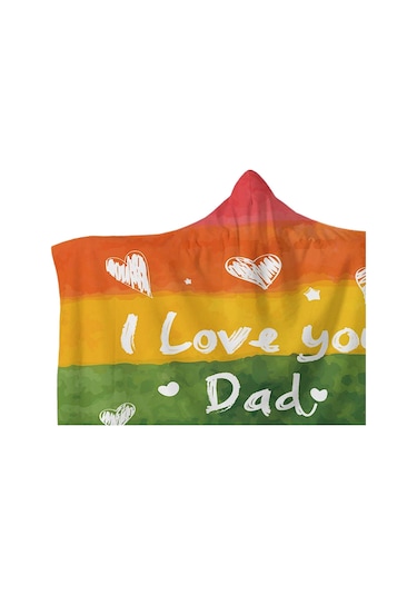 Homyl Kapüşonlu Battaniye Giyilebilir Şal Yatakhane Uyuklama Baba 150x200cm Çok Renkli