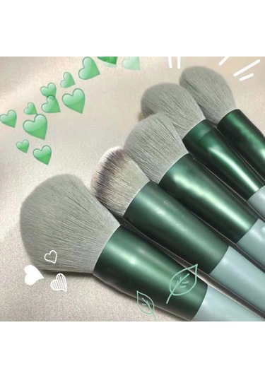 Moveevo 13 Adet Makyaj Fırçası Seti Saklama Çantası Ile Fondöten Gevşek Pudra Allık Kapatıcı Göz Farı Kaş Kozmetik Fırçaları