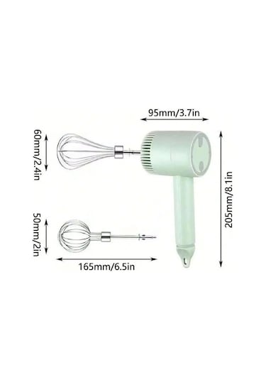 Ulzyvf Ürün Başlığı: Usb Şarj Edilebilir Maksimum Güçlü Ev Akülü Mikser, Yeşil Yeşil