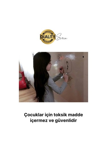 Kendinden Yapışkanlı Şeffaf Tahta Filmi 200x60 Cm Okul Kreş Ofis Not Alma Yazı Çalışma Panosu Folyo Çok Renkli