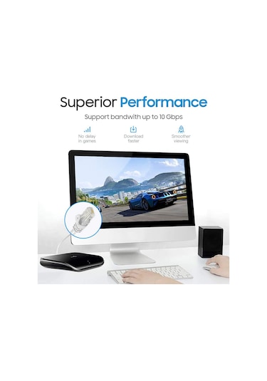 Cat6 Ethernet Internet Lan Network Patch Kablo - Fabrikasyon 20Mt