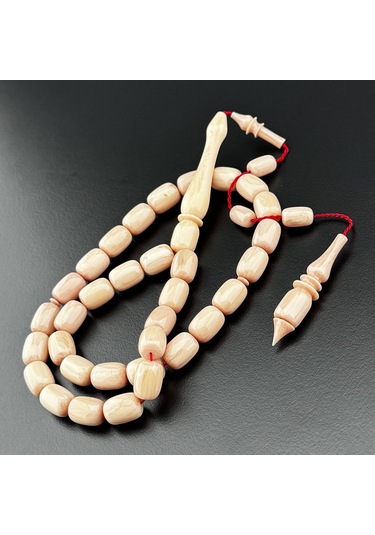 Beyaz Hamur Sıkma Kehribar Tesbih Hcz-model Htrfw Beyaz