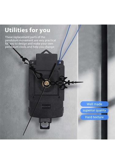 Kuvars Sarkaçlı Saat Mekanizması, Kolları Ve Müzik Kutusu Hoparlörü