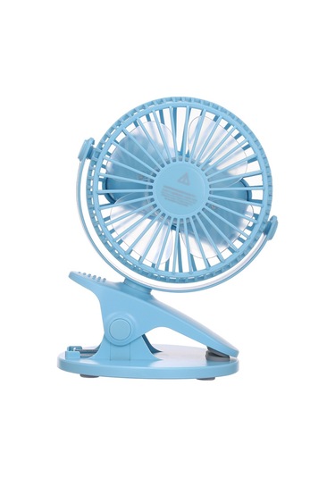Vkemall Fan 3 Rüzgar Hızı, Usb Şarj, 360 Derece Dönüş, Mavi Mini Masa Fanı