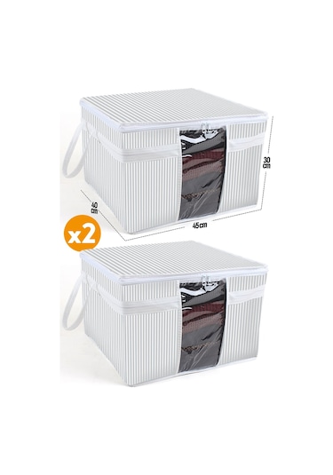 2 Adet - Pencereli Kazak Hurcu 45 X 40 X 30 Cm Renkli