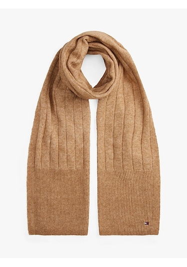 Tommy Hilfiger Th Flag Fluffy Scarf Kadın Yeşil Atkı - Aw0aw17787