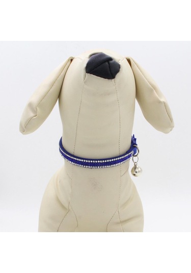 Homyl Pet Küçük Köpek Ve Kedi Kristal Elmas Tasma, Mavi-xs Mavi