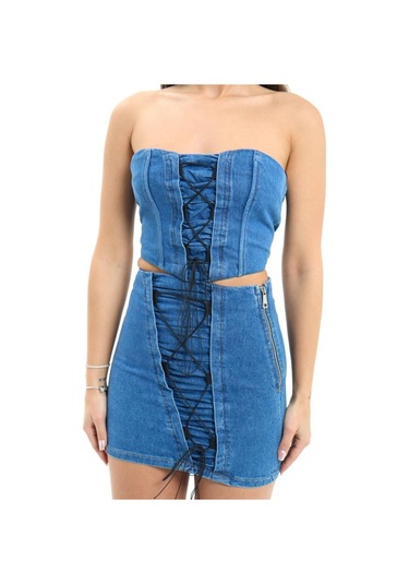 Modasize 6923 Kot Takım-mavi Mavi