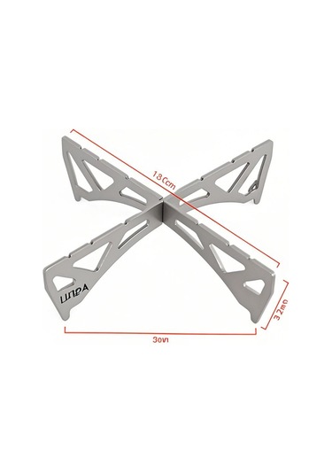 Reedark Titanyum Kamp Fırın Stantı - Msr Taşıma Destek Aparatı, Ultra Hafif, Kampçı İçin Piknik Bbq Erişim Gereci Gümüş