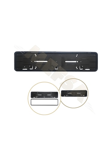 MEFSA PLASTİK PLAKALIK PARLAK SİYAH ÇERÇEVELİ (2 ADET)