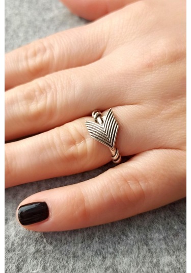 Antik Gümüş Kaplama Oklar Şekilli El Yapımı Ayarlanabilir Unisex - 536155382