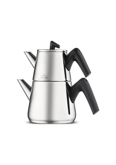 Jumbo Ground Midi Steel Çaydanlık Siyah