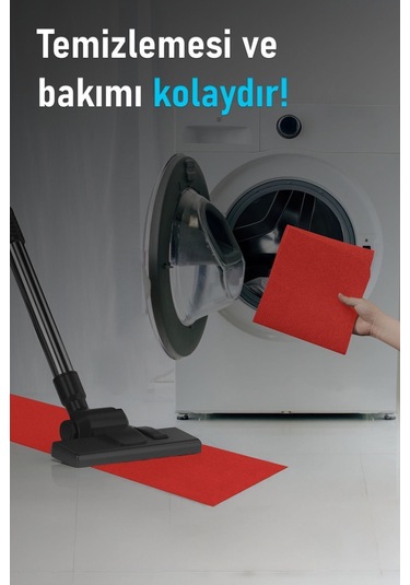 Halifleks Yapışkan Tabanlı Merdiven Basamak Paspası Rip Halı Kaymaz Tabanlı / Adet Olarak Satılır Bayrak Kırmızı