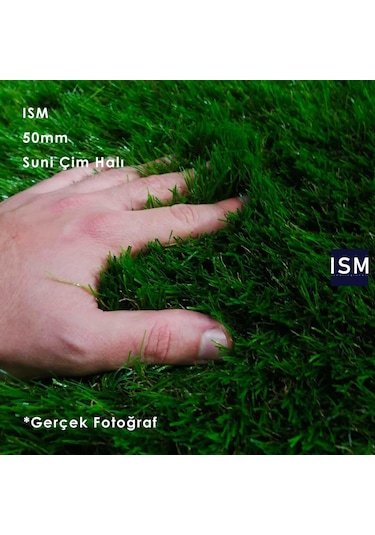 Ism - Suni Yapay Çim Halı - 50Mm Çim Saha Kalitesi - Yeşil