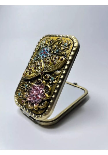 Mama Karma Cep Aynası Katlanabilir Hediye 226721608 Altın Rengi