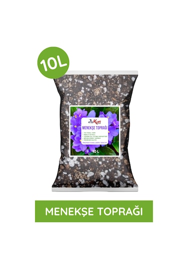 Bykurt Menekşe Toprağı 10l Premium Kalite Böcek Sinek Yapmayan Özel Saksı Karışımı 10 Litre