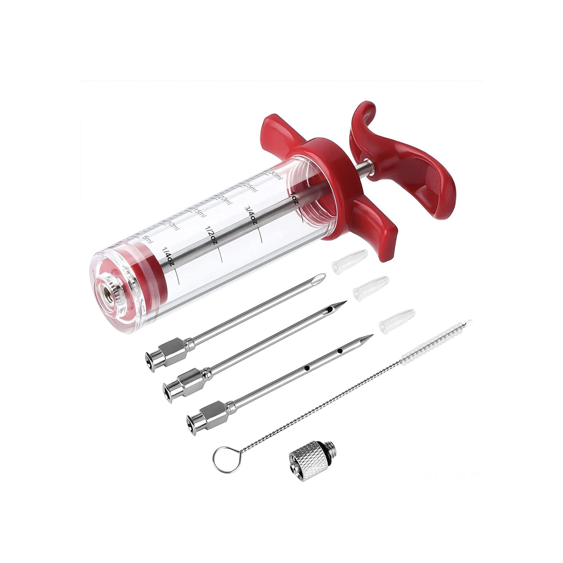 Youtek Plastik Marinasyon Şırıngısı, Çelik İğnelerle Et Enjekte Edici, Barbekü Ve Pişirme Lezzetlendirici Aleti Seti Çok Renkli