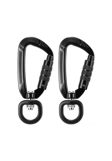 2 Adet Dönme Karabina Klipsi 360 Döner Spinner Karabina Küçük Otomatik Kilitli Karabina 4kn