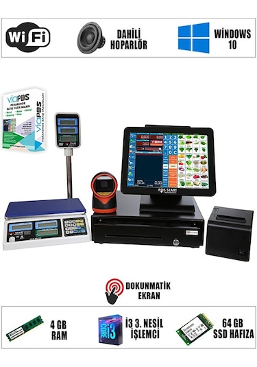 Pos Start Market Barkod Sistemi Premium Set Jj-6800a