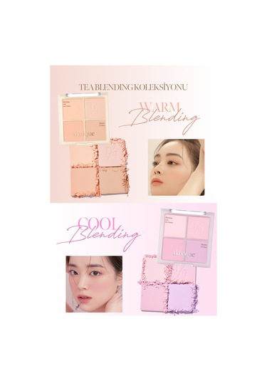 Dasique Karıştırılabilir Renklere Sahip 4lü Allık Paleti Blending Mood Cheek 01 Warm Blending 01 Warm Blending