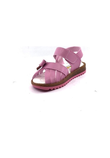 Şirin Bebe 03 Pembe Kız Çocuk Bebe Sandalet Ayakkabı