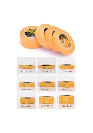 Dashanshop 4 Adet İnce Şerit Boyacı Bandı Hassas Dıy Model Maket Malzemesi