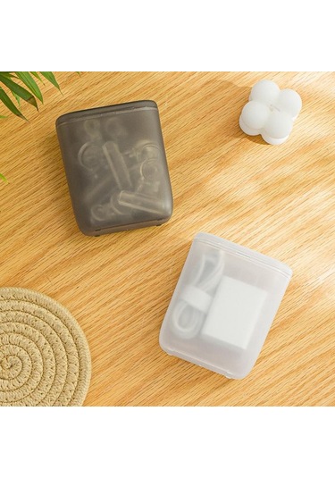 Yeşil Taşınabilir Tel Kablo Saklama Kutusu Seyahat Kulaklık Takı Para Organizatör Depolama