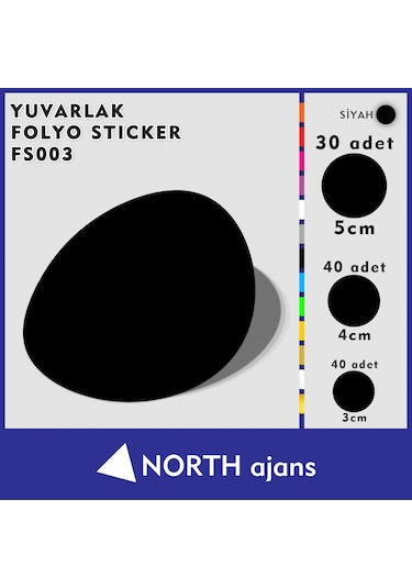 Yuvarlak Folyo Duvar Sticklerı Siyah