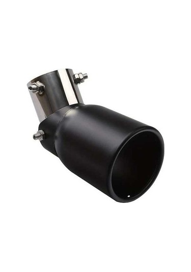 Pazly Siyah 63-89mm Aşağı Kavisli Paslanmaz Çelik Egzoz Ucu, Yüksek Dayanıklı, Korozyona Dayanıklı Jiletli